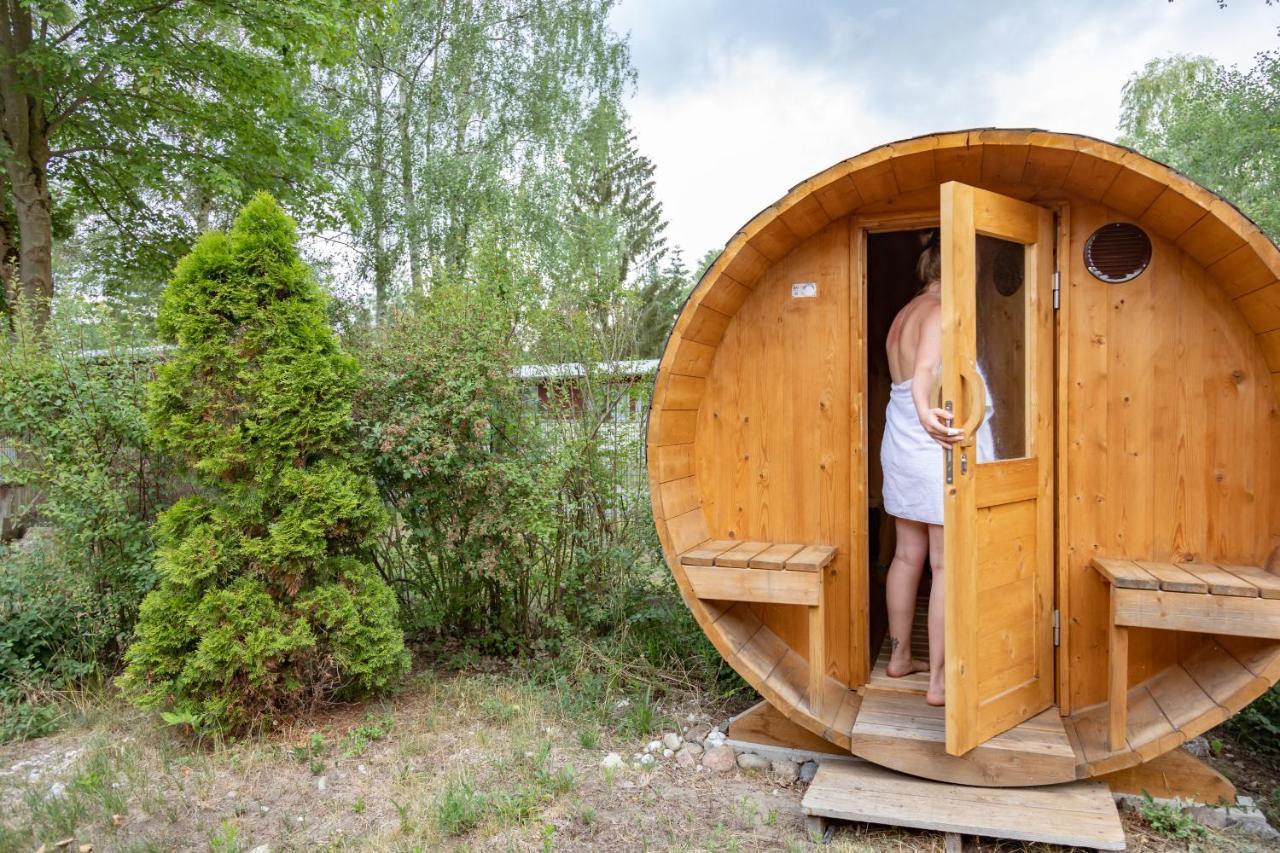 Gemutliches Tinyhouse Bungalow Mit Kamin & Sauna Am See Joachimsthal Εξωτερικό φωτογραφία